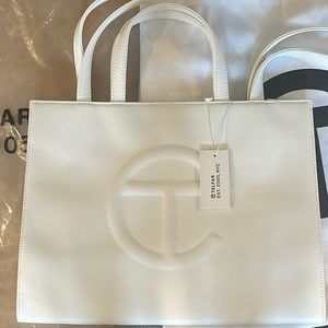 WHITE TELFAR BAG